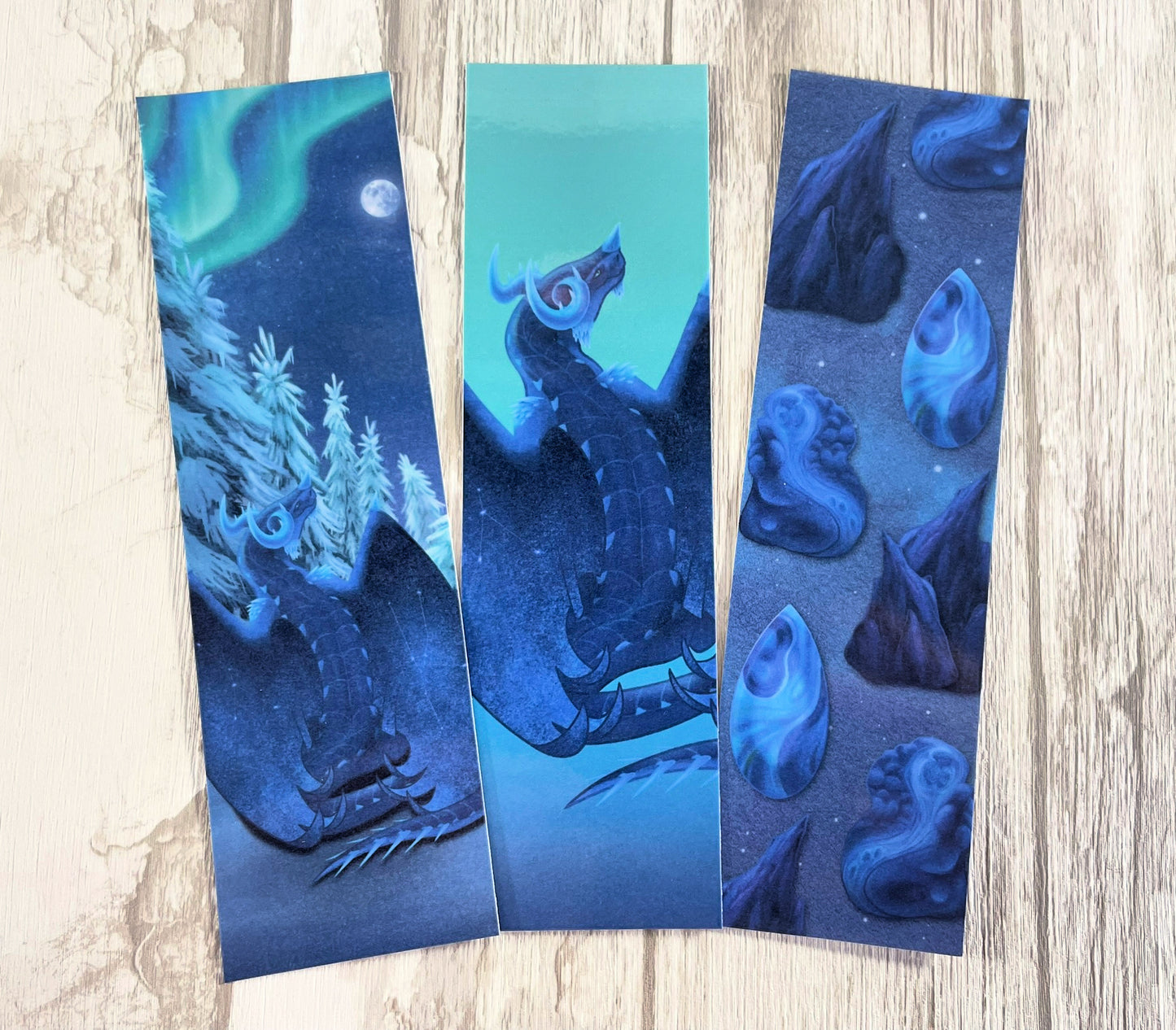 Azurite Mineral Dragon - Bookmarks