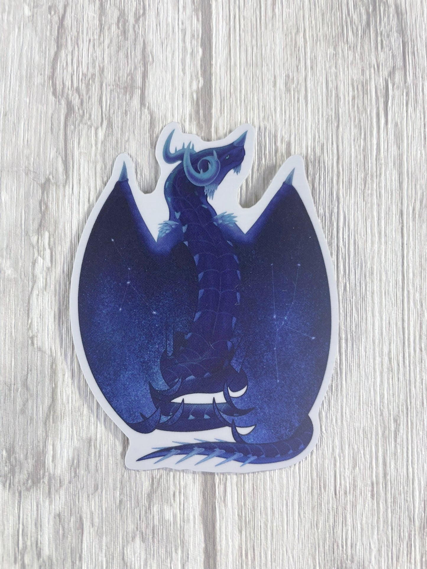 Azurite Mineral Dragon - Matte Die Cut Sticker