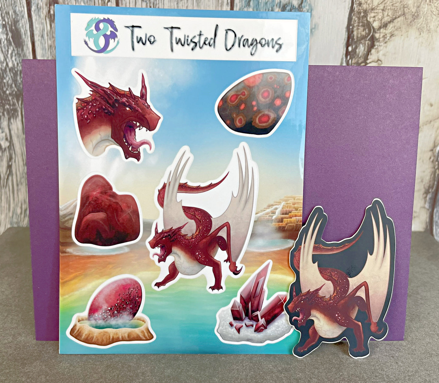 Dragon's Lair Subscription - Cinnabar Mineral Dragon - Tier 1 - Sticker Chest