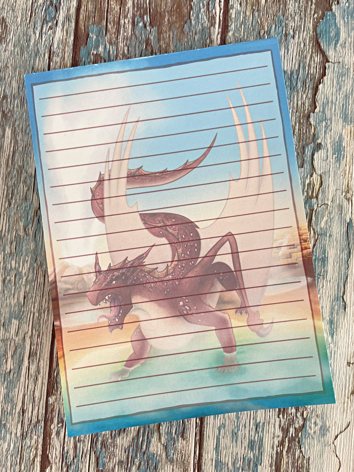 Cinnabar Mineral Dragon - 5 x 7 Notepads