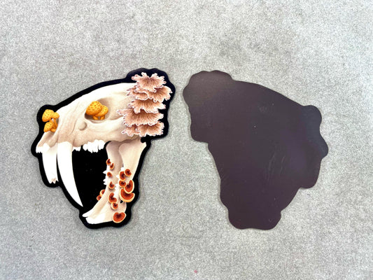 Fungal Sabertooth Skull Magnet