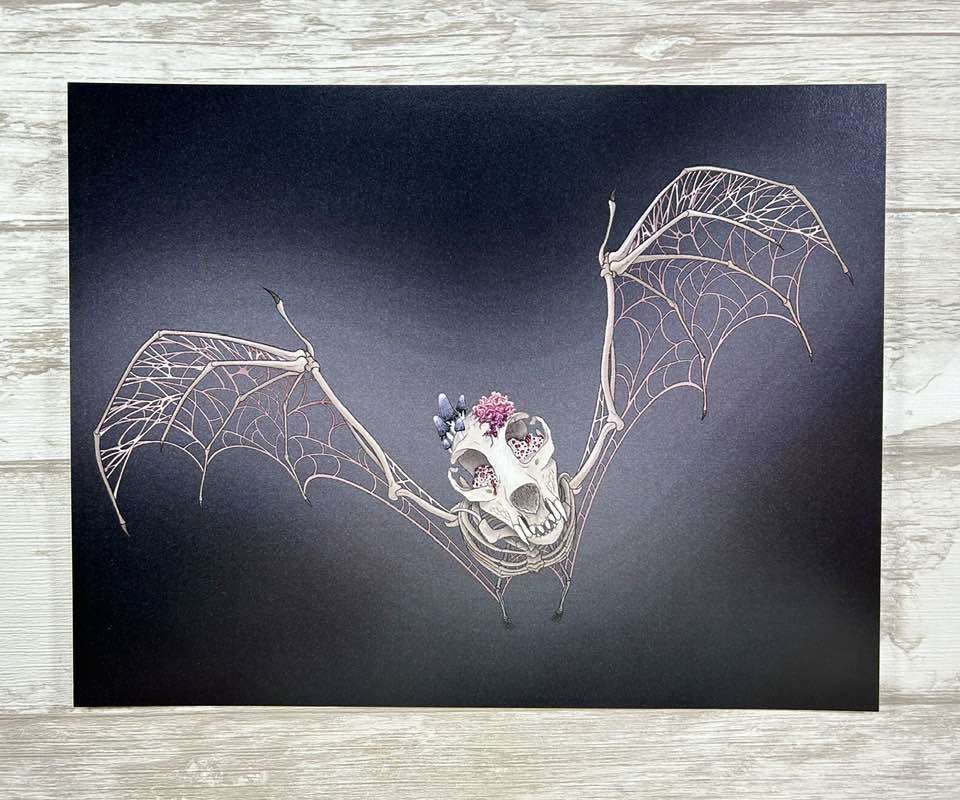 Fungal Bat Skeleton - Art Print