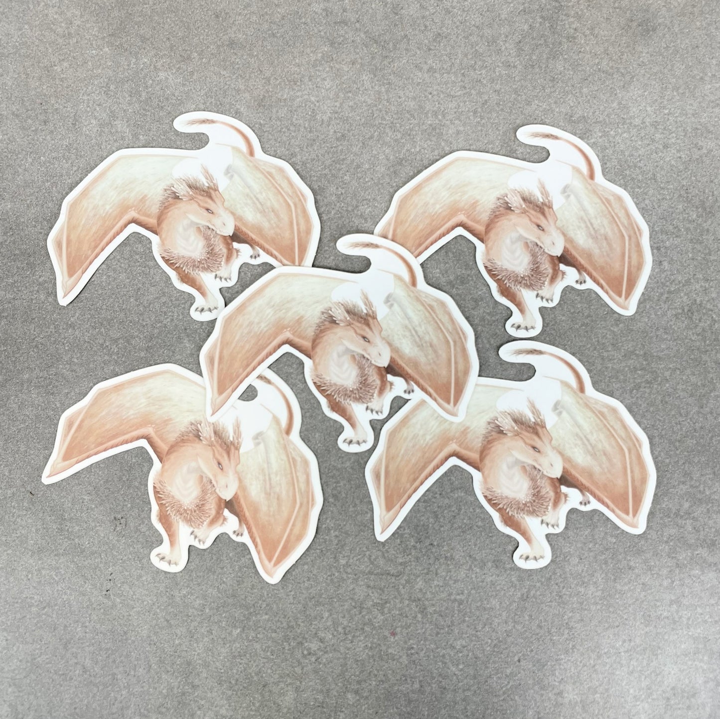 Scolecite Mineral Dragon - Matte Die Cut Sticker