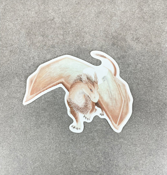 Scolecite Mineral Dragon - Matte Die Cut Sticker