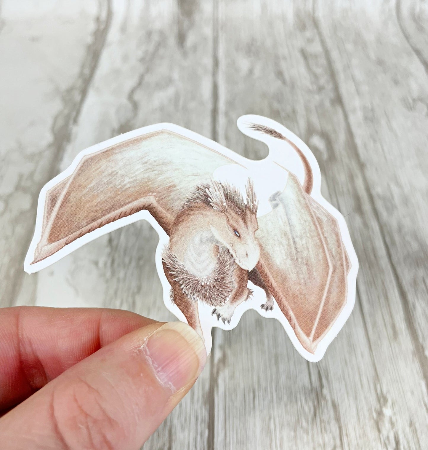 Scolecite Mineral Dragon - Matte Die Cut Sticker