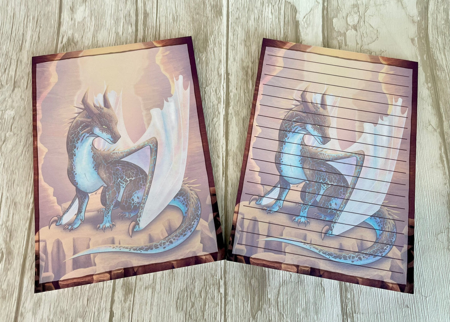 Opal Mineral Dragon - 5 x 7 Notepads