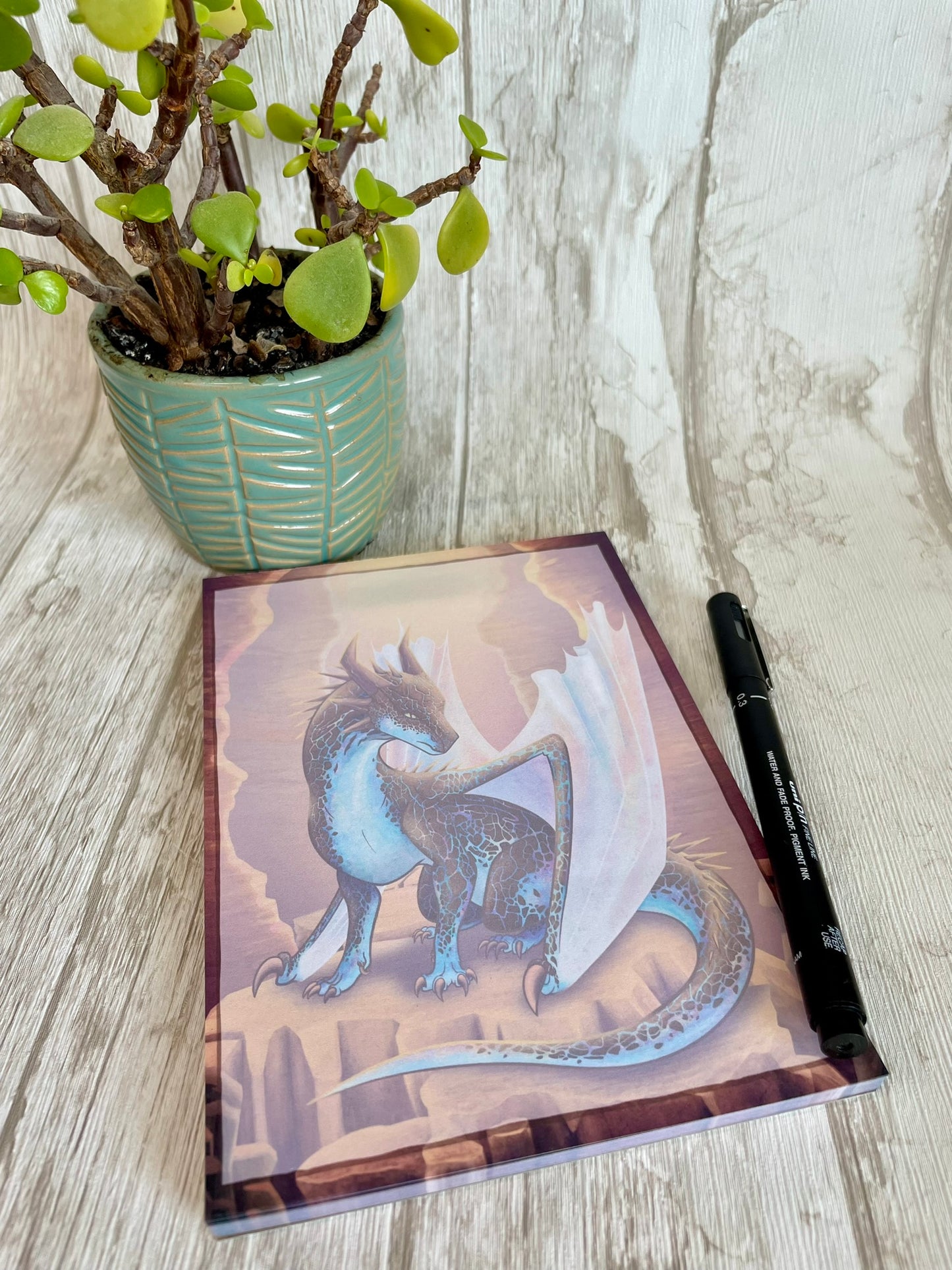 Opal Mineral Dragon - 5 x 7 Notepads