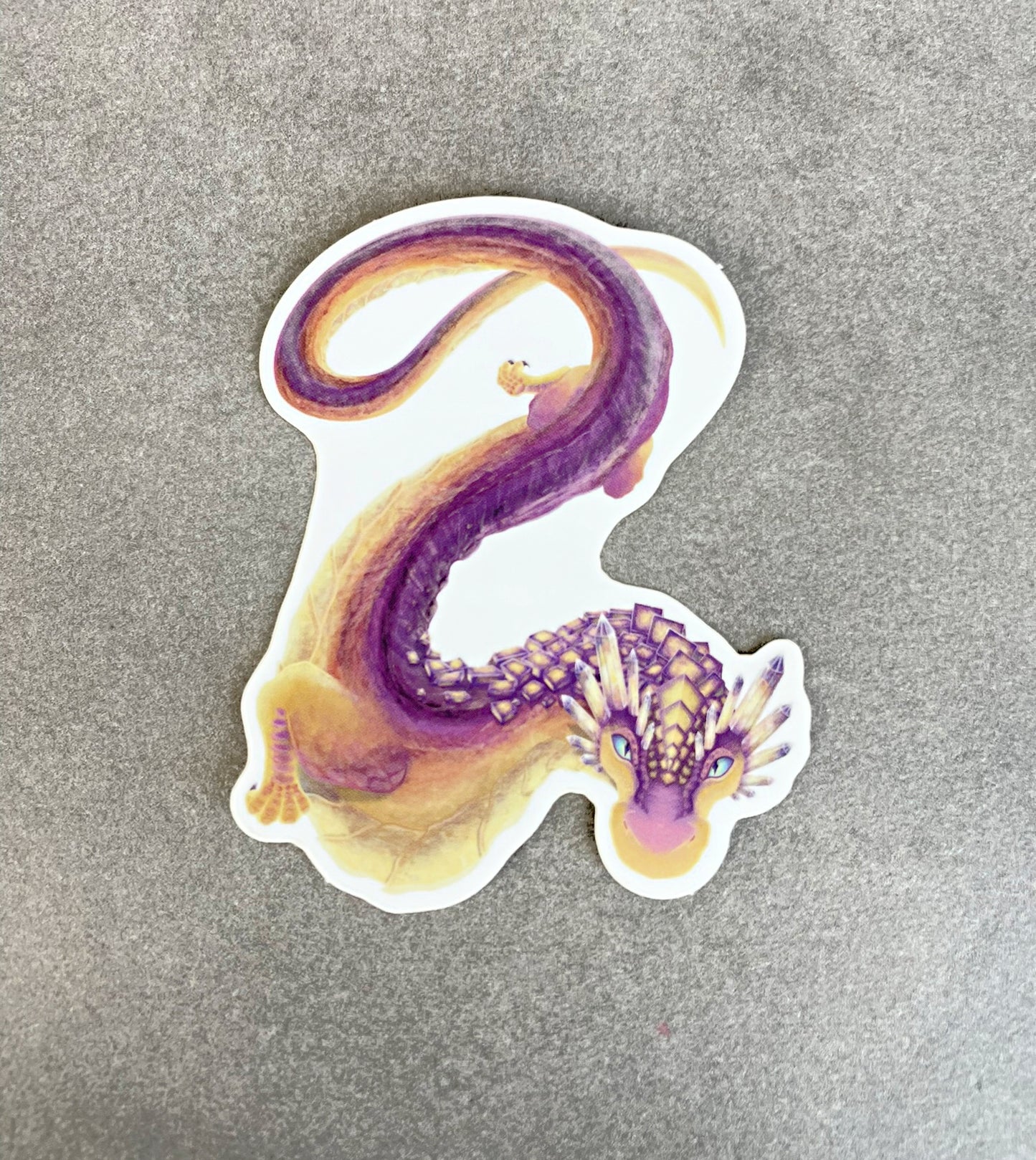 Fluorite Mineral Dragon - Matte Vinyl Sticker