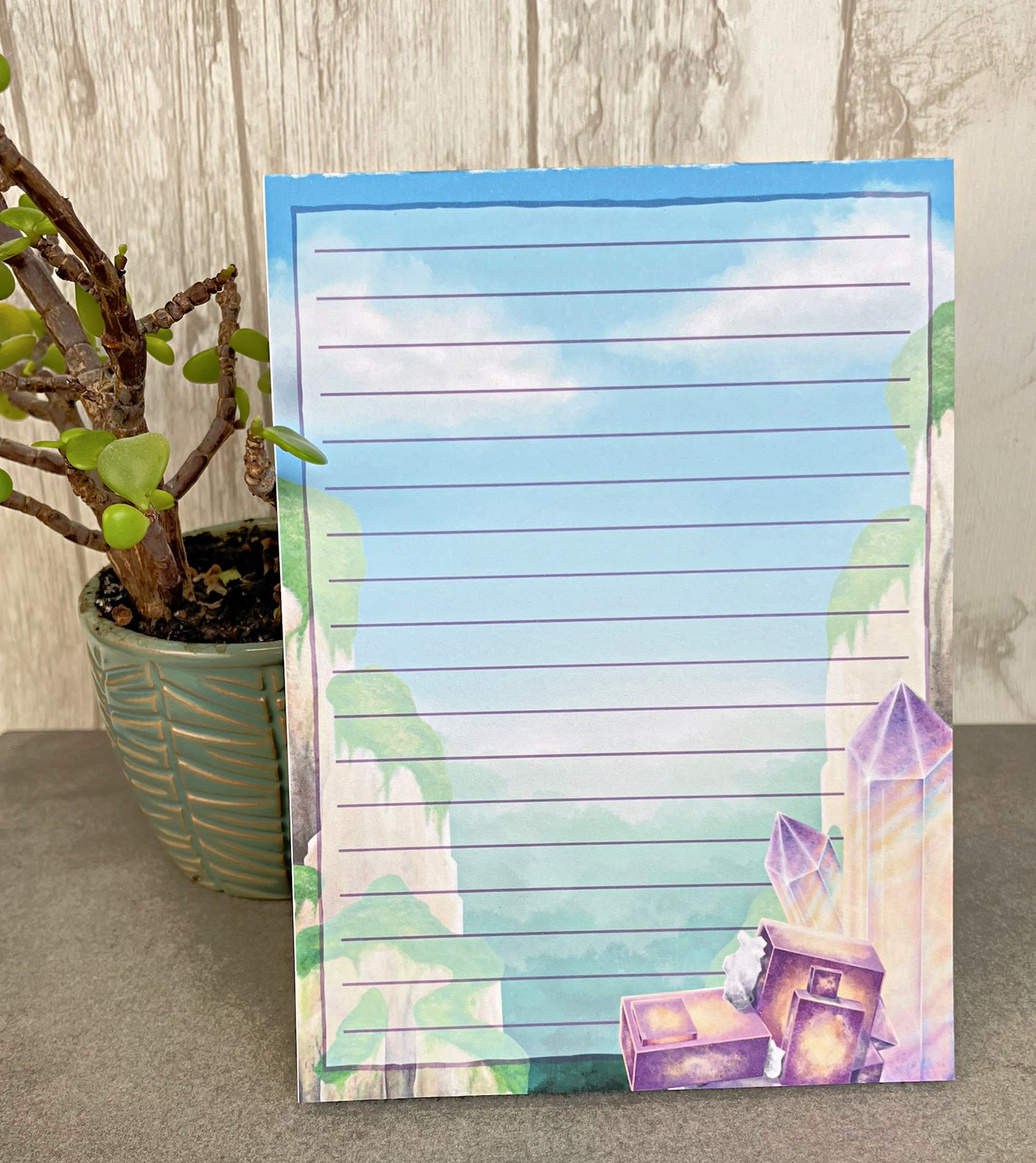 Fluorite Mineral Dragon - 5 x 7 Notepad