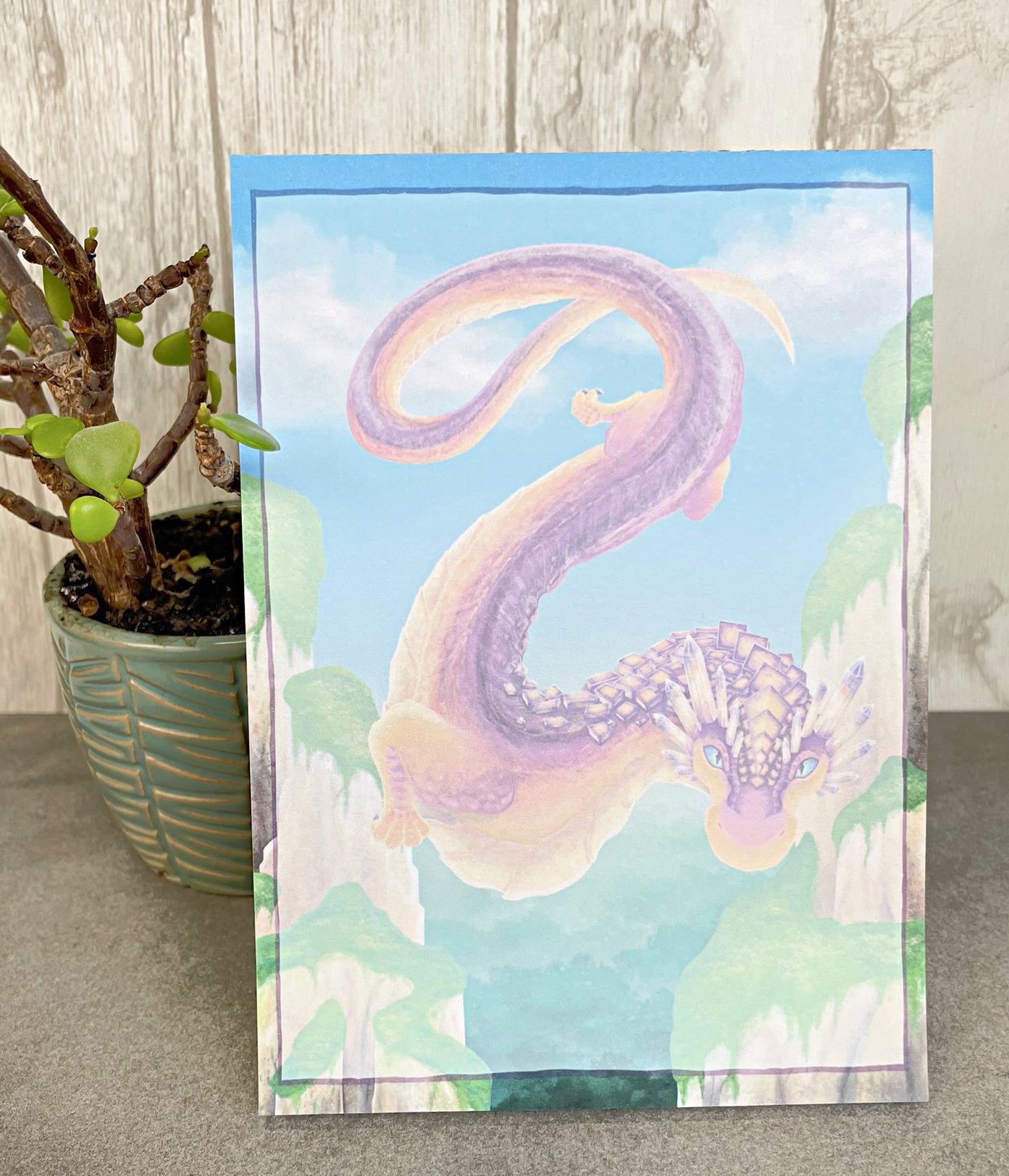 Fluorite Mineral Dragon - 5 x 7 Notepad