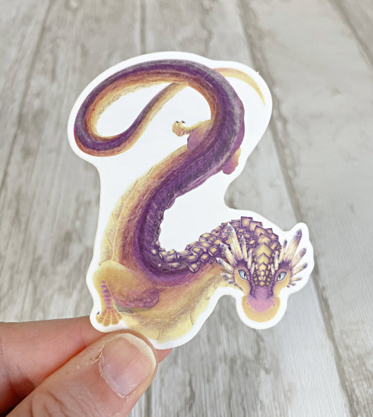 Fluorite Mineral Dragon - Matte Vinyl Sticker