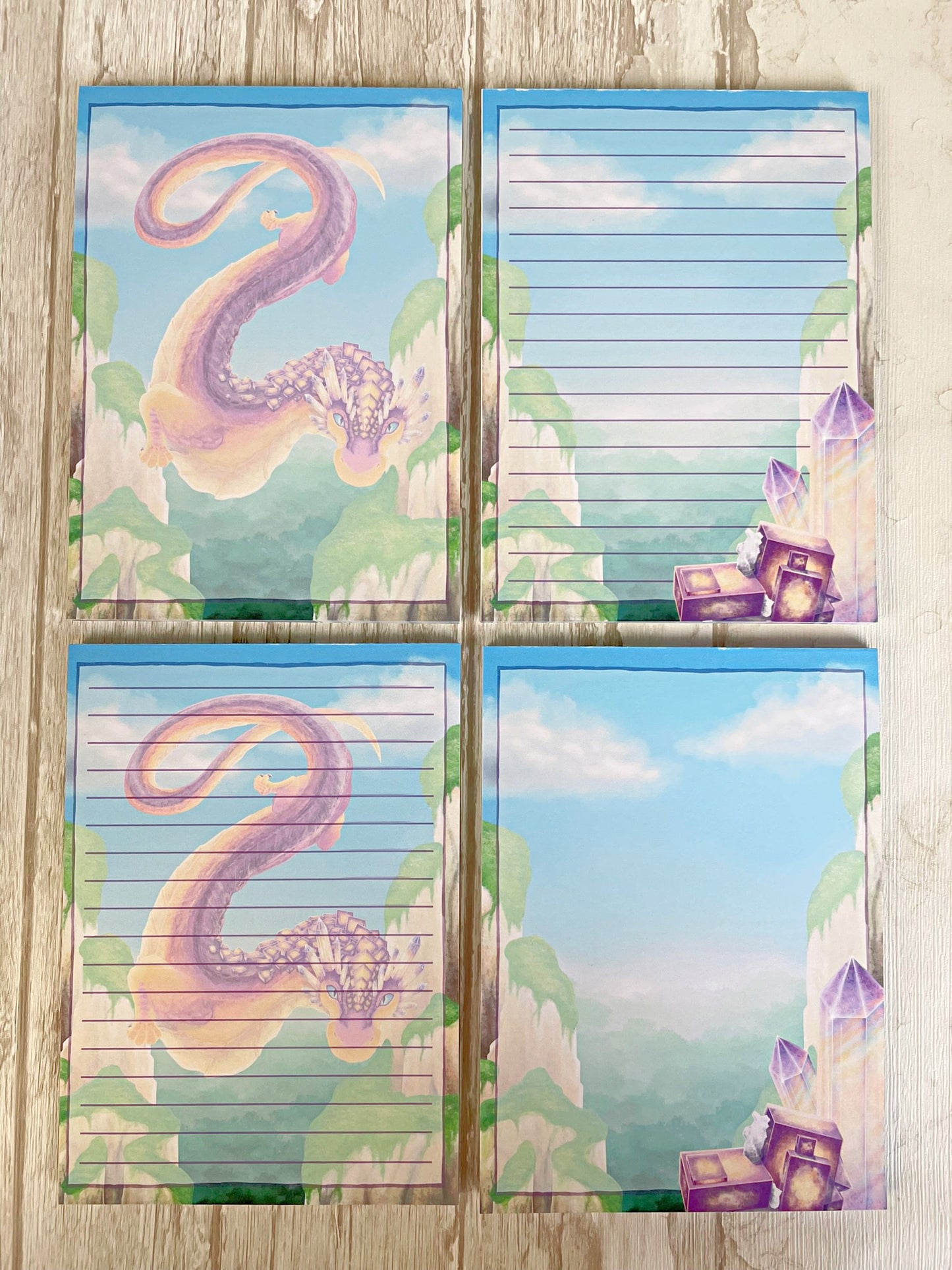 Fluorite Mineral Dragon - 5 x 7 Notepad