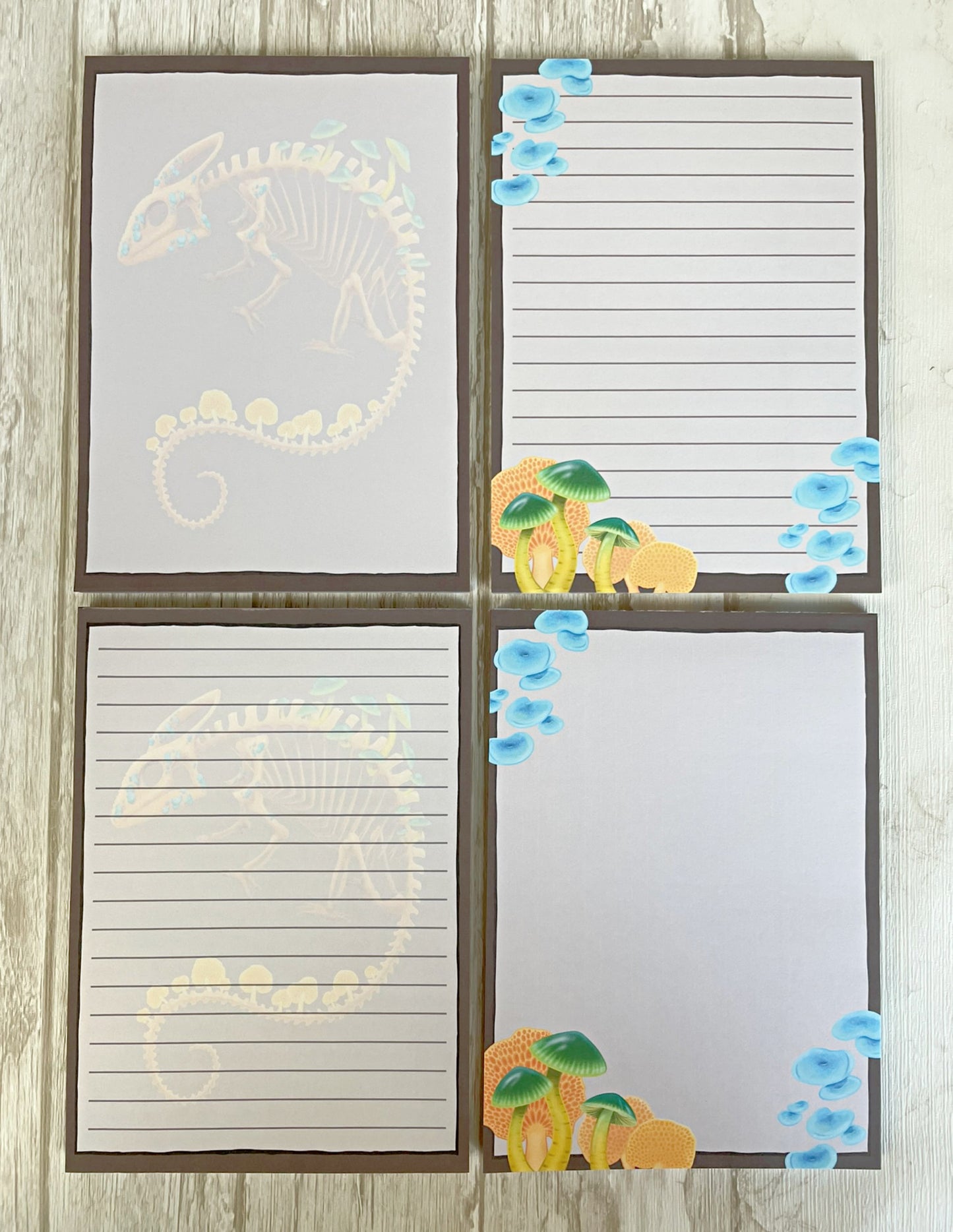 Fungal Chameleon Skeleton - 5x 7 Note Pads