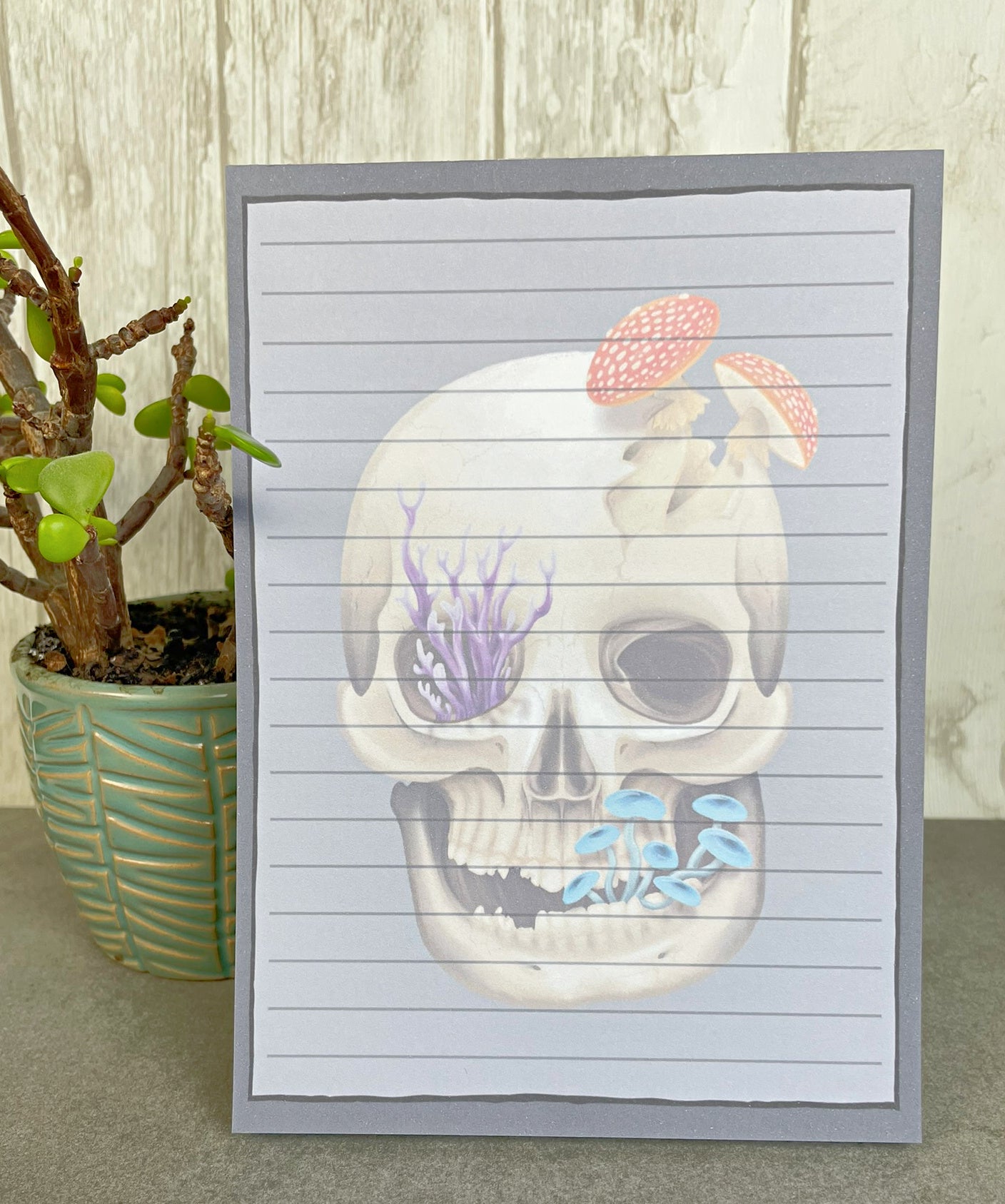 Fungal Human Skull - 5 x 7 Note Pads