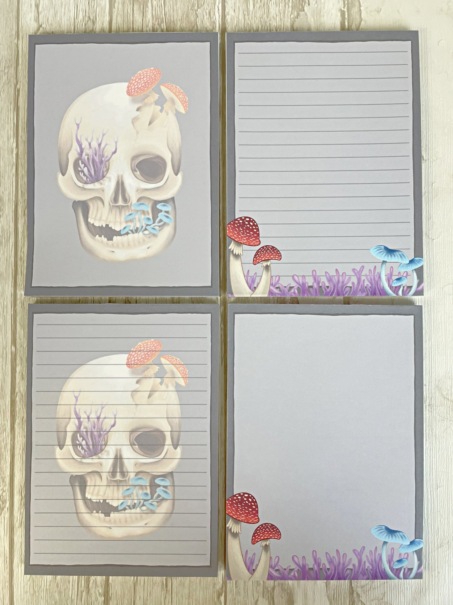 Fungal Human Skull - 5 x 7 Note Pads