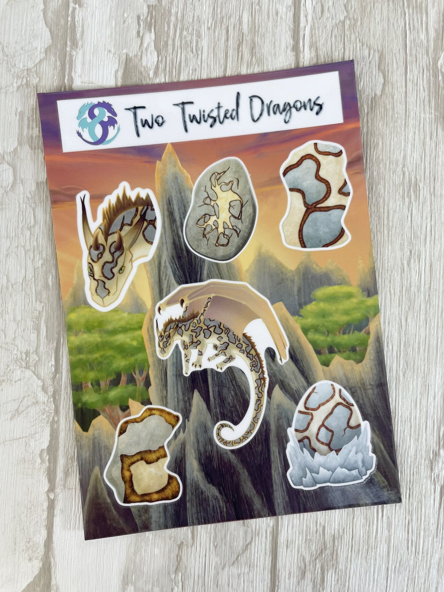 Septarian Mineral Dragon - Sticker Sheet