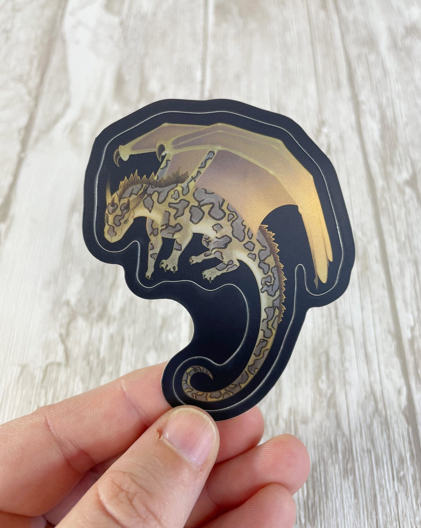 Septarian Mineral Dragon - Holographic Sticker