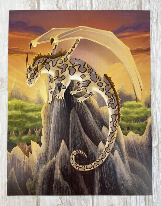 Septarian Mineral Dragon - Art Print