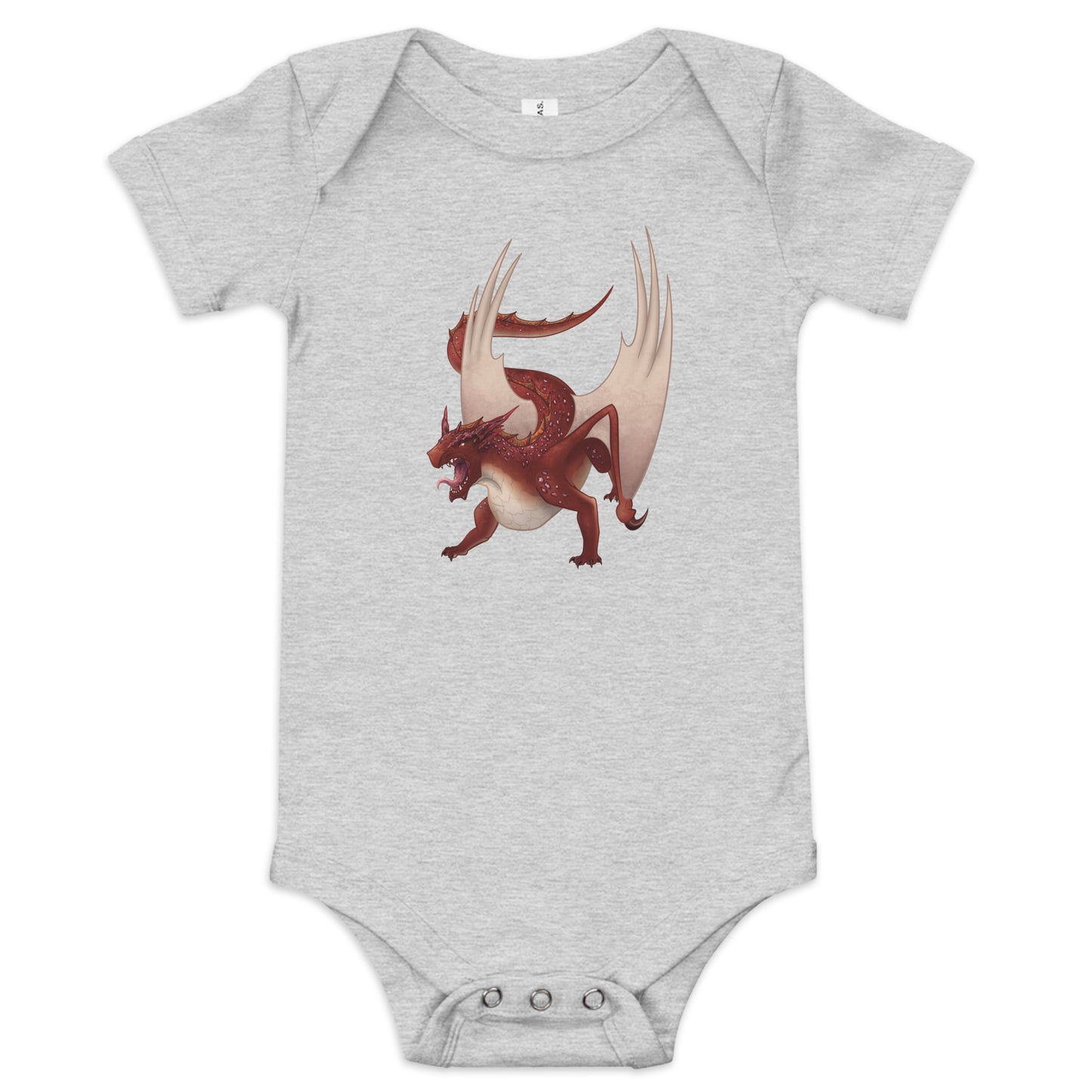 Cinnabar Mineral Dragon - Baby Short Sleeve One Piece