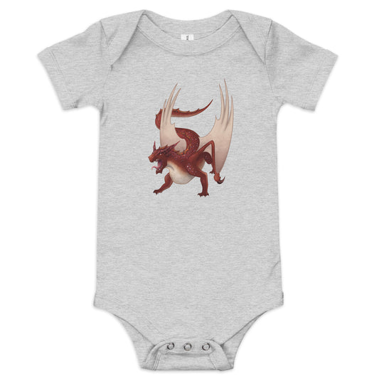 Cinnabar Mineral Dragon - Baby Short Sleeve One Piece