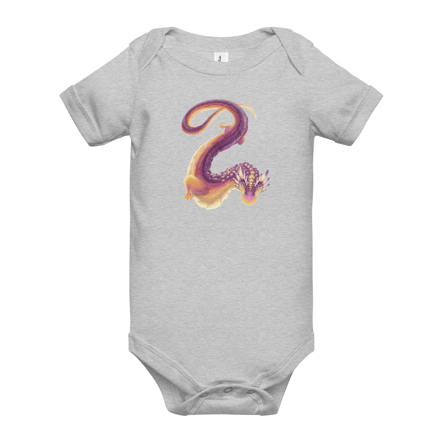 Fluorite Mineral Dragon - Baby Short Sleeve One Piece