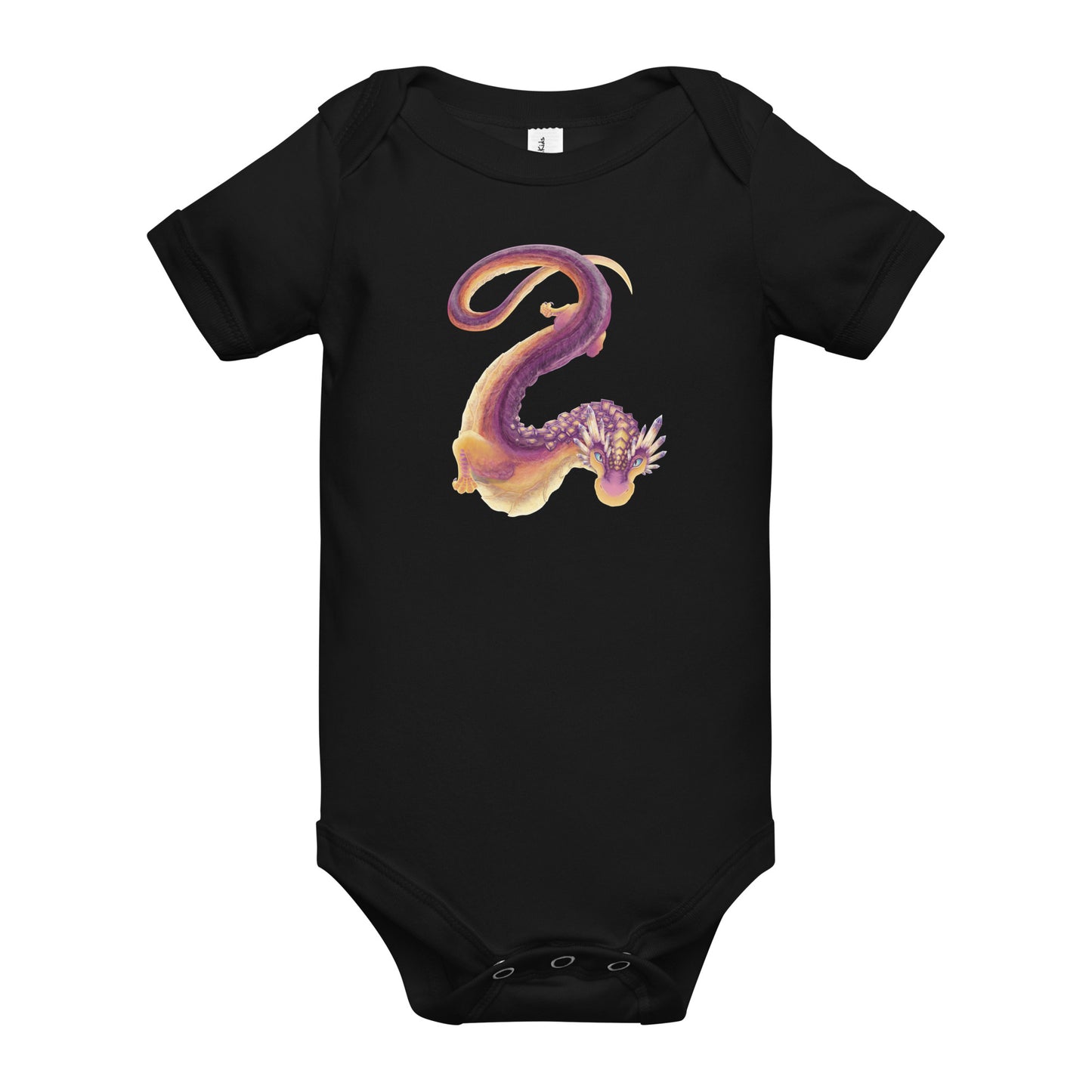 Fluorite Mineral Dragon - Baby Short Sleeve One Piece