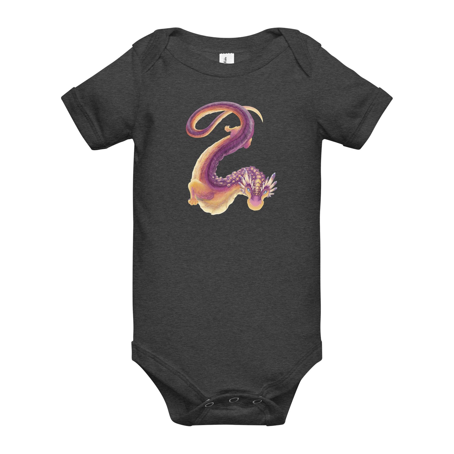 Fluorite Mineral Dragon - Baby Short Sleeve One Piece