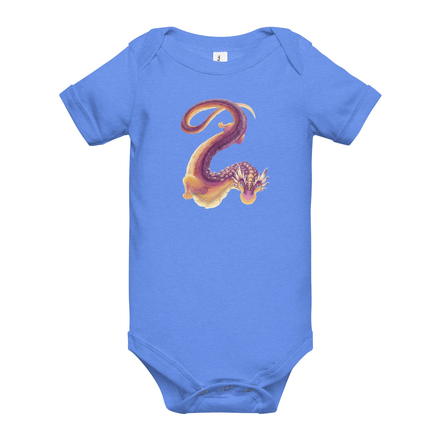 Fluorite Mineral Dragon - Baby Short Sleeve One Piece