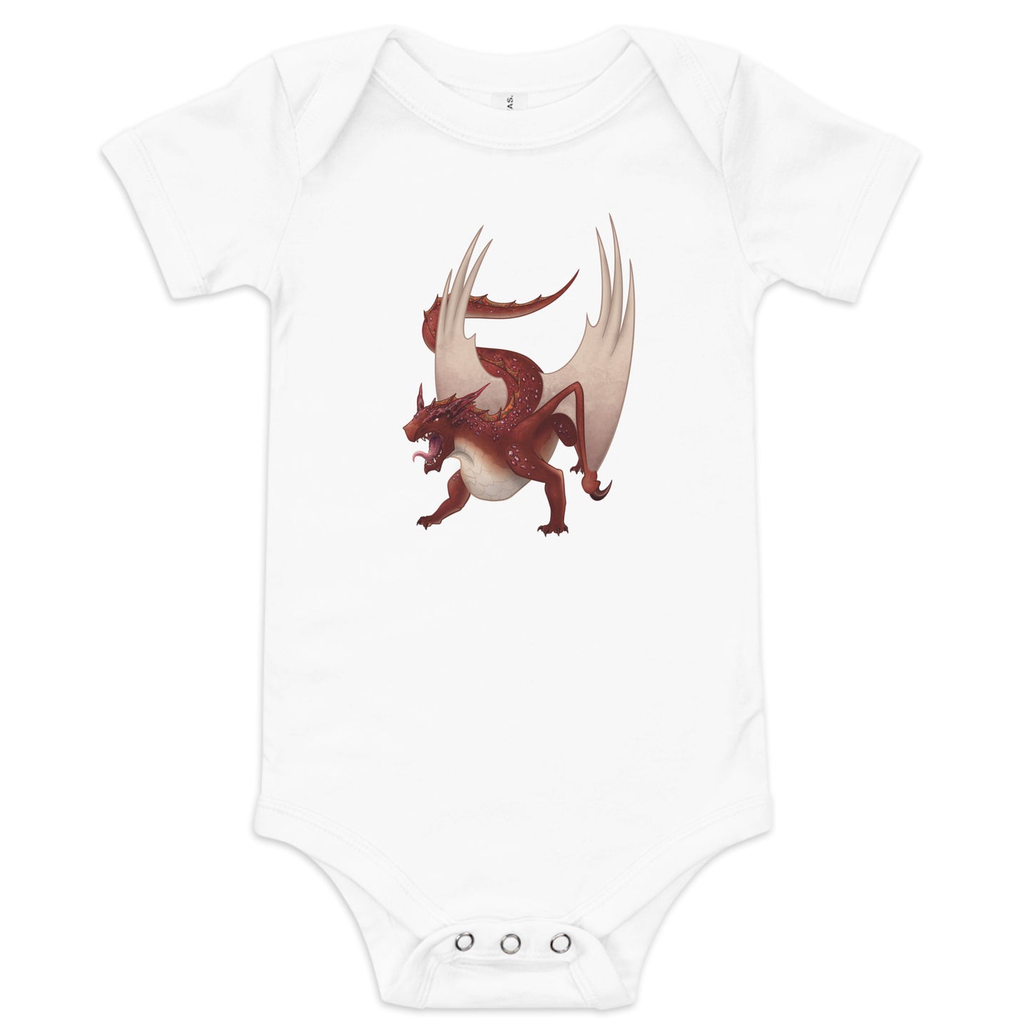 Cinnabar Mineral Dragon - Baby Short Sleeve One Piece