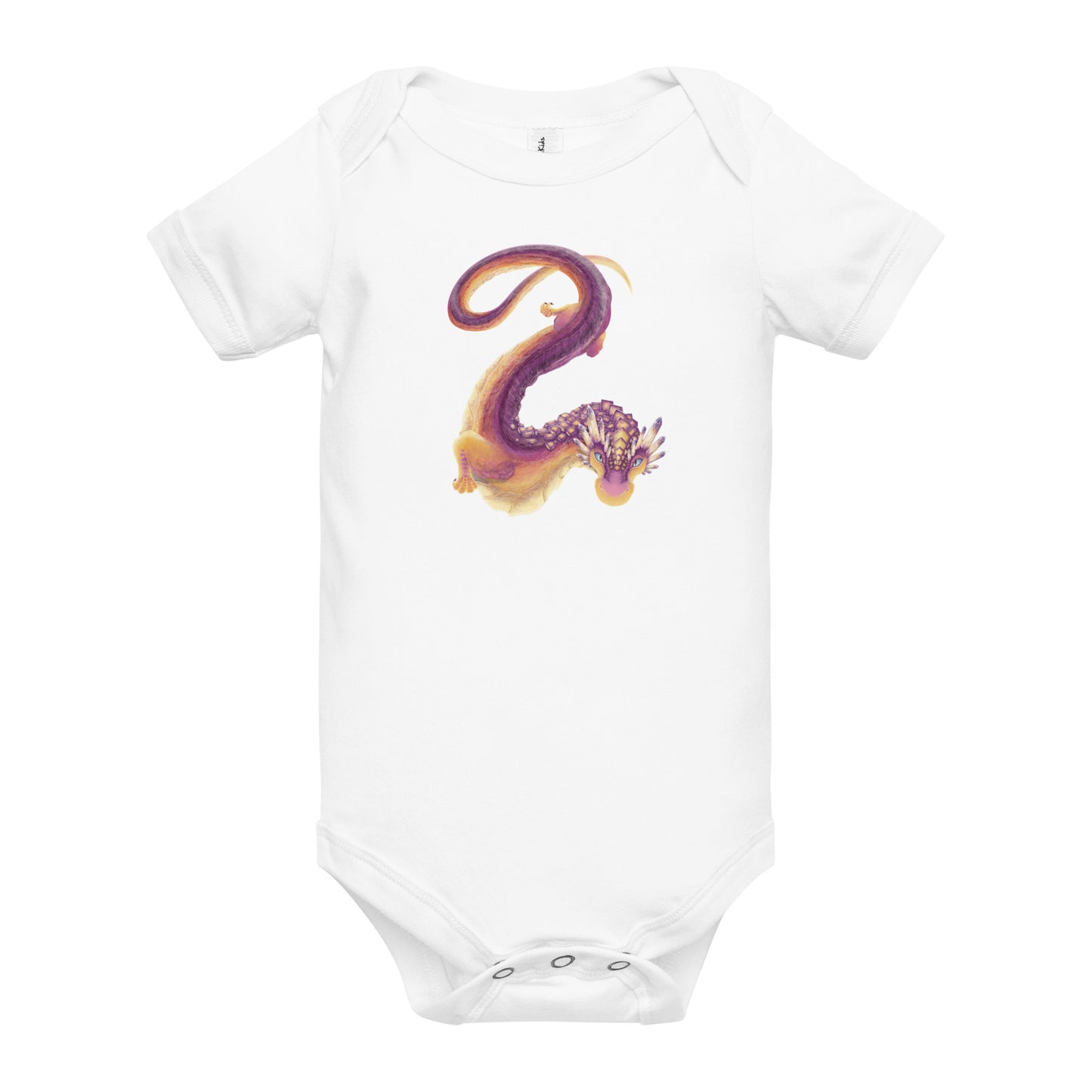 Fluorite Mineral Dragon - Baby Short Sleeve One Piece