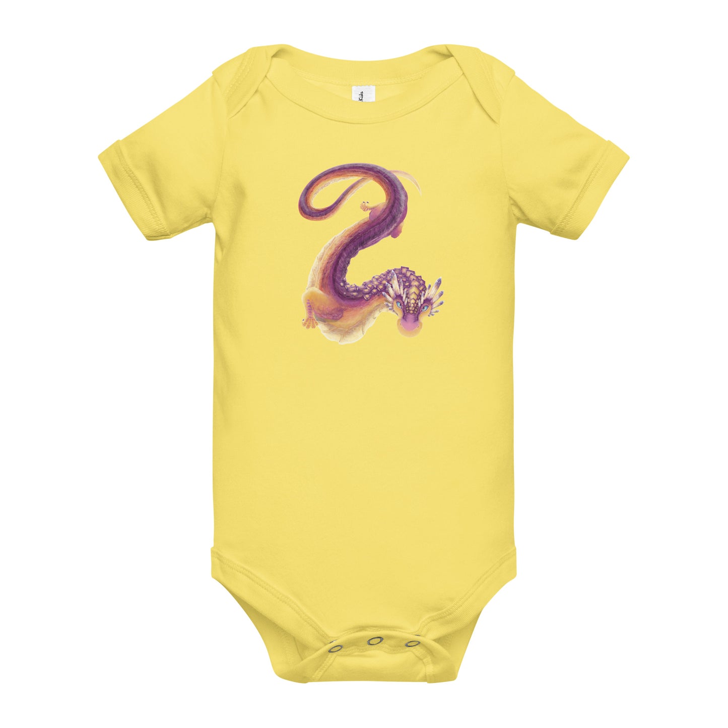 Fluorite Mineral Dragon - Baby Short Sleeve One Piece