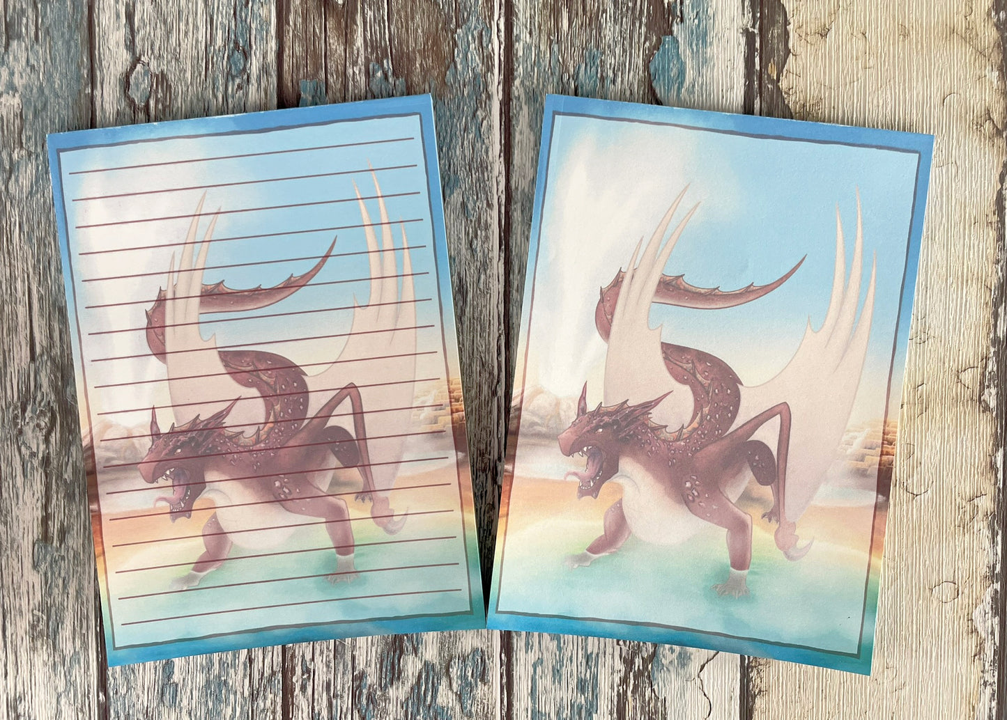 Cinnabar Mineral Dragon - 5 x 7 Notepads