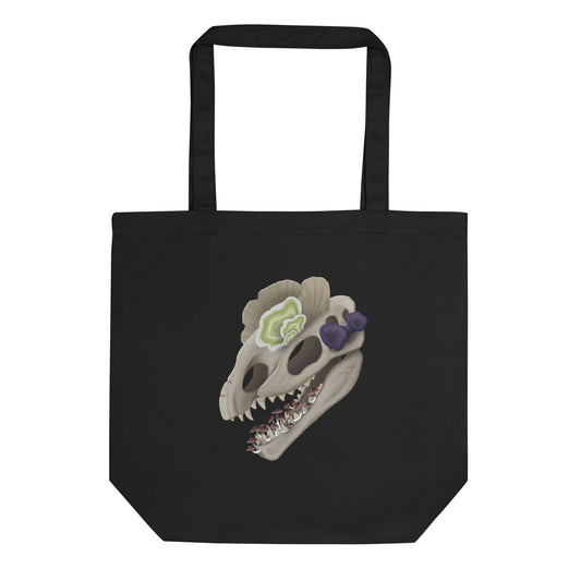 Fungal Dilophosaurus Skull - Eco Tote Bag