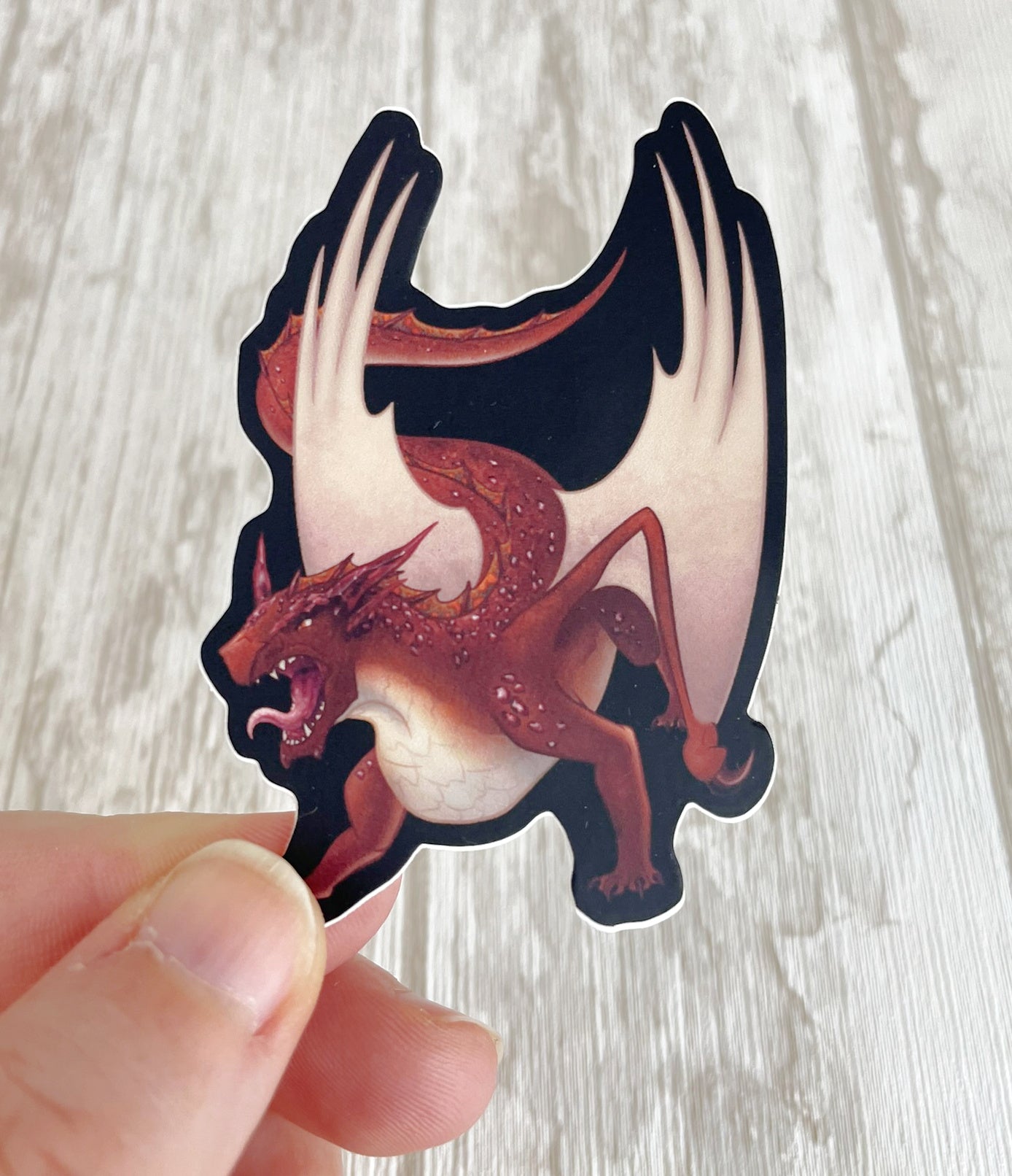 Cinnabar Mineral Dragon - Matte Die Cut Sticker