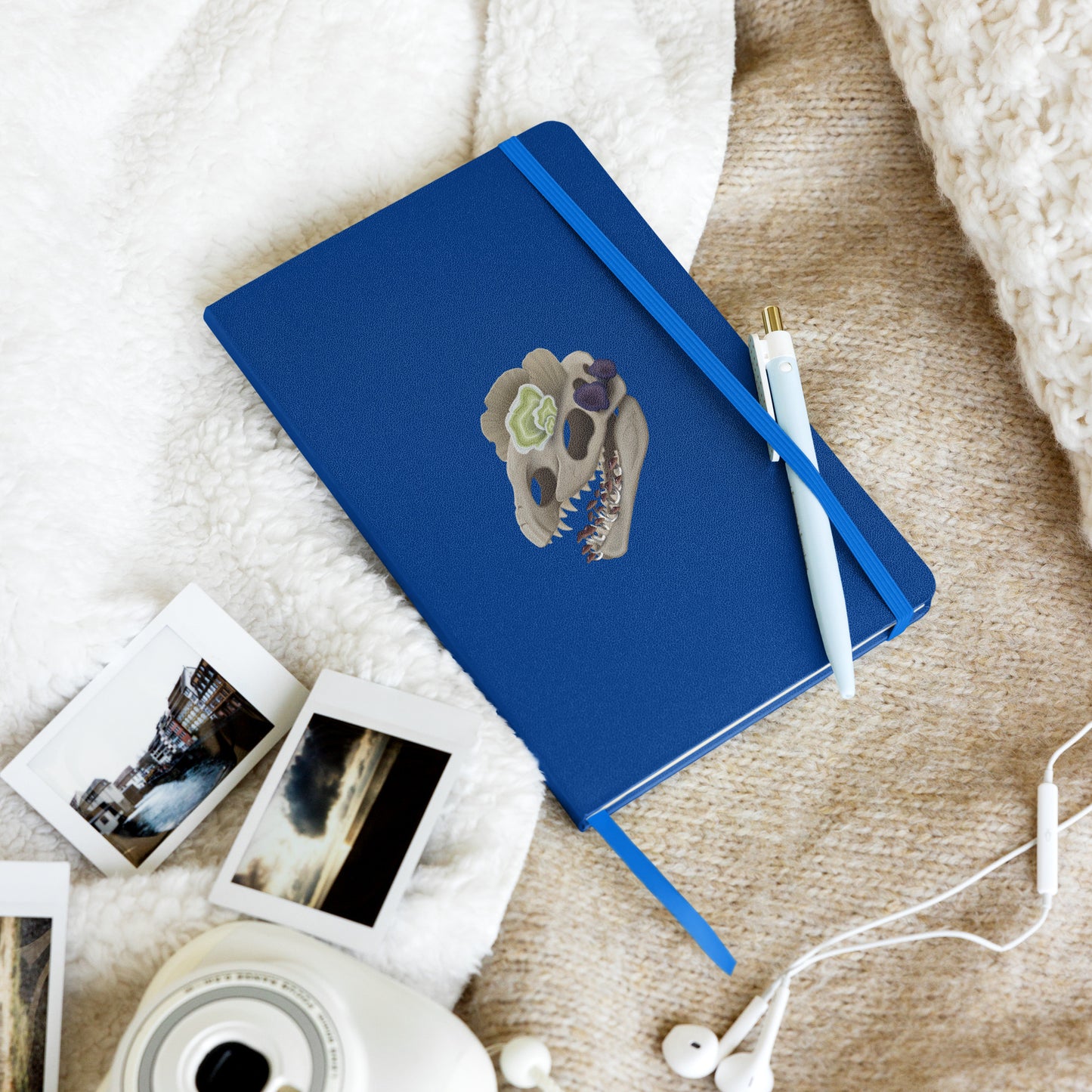 Fungal Dilophosaurus Skull - Hardcover bound notebook