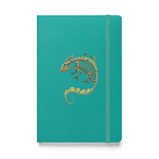 Fungal Chameleon Skeleton - Hardcover bound notebook