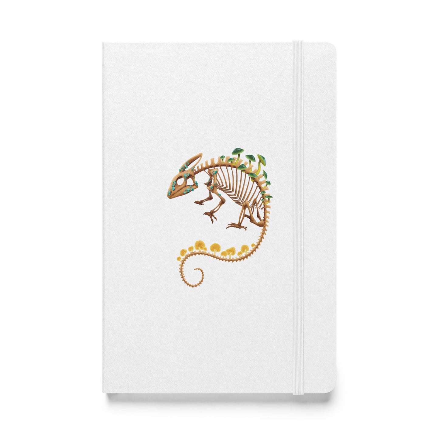 Fungal Chameleon Skeleton - Hardcover bound notebook