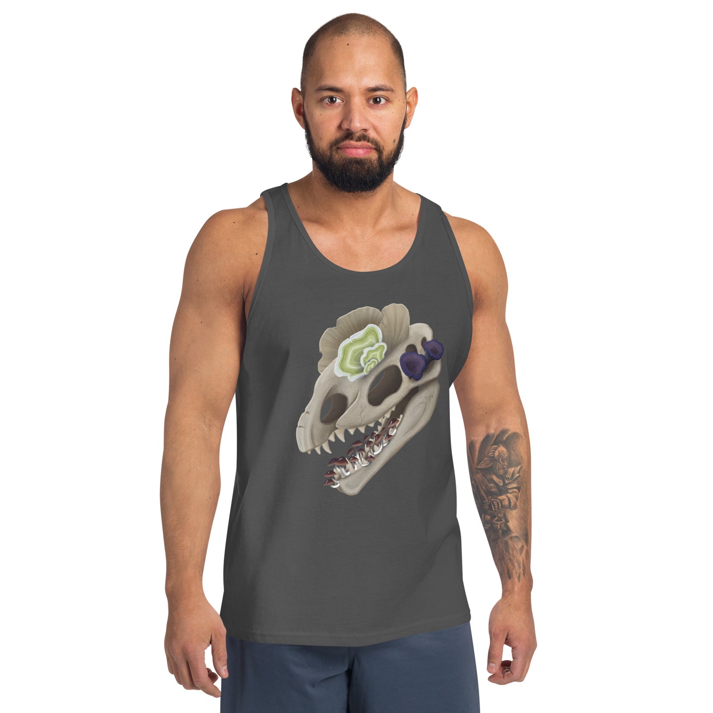 Fungal Dilophosaurus Skull - Unisex Tank Top