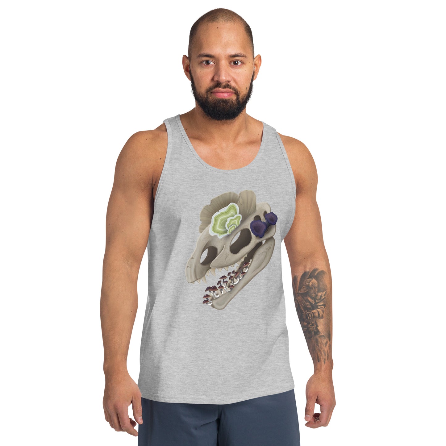 Fungal Dilophosaurus Skull - Unisex Tank Top