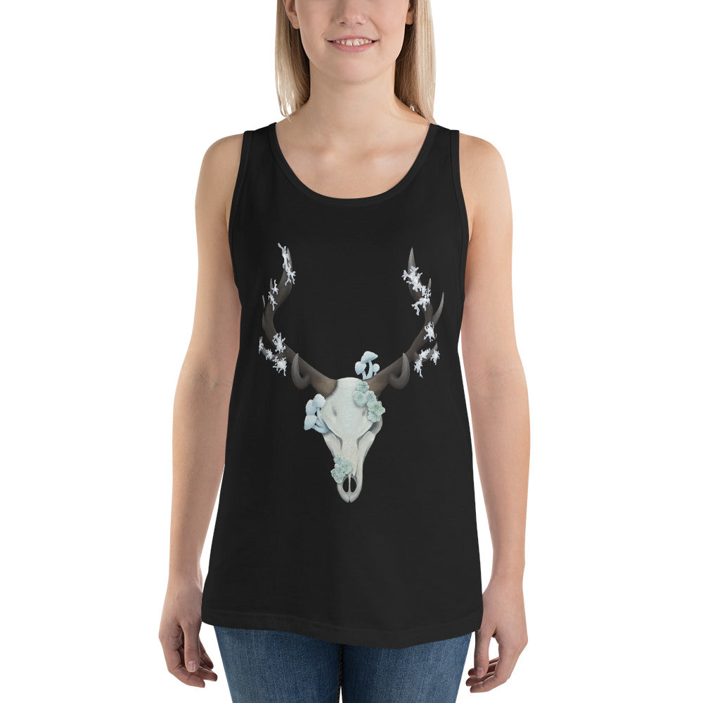 Fungal Elk Skull - Unisex Tank Top