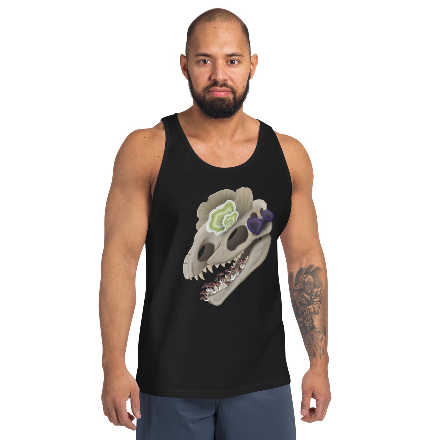 Fungal Dilophosaurus Skull - Unisex Tank Top