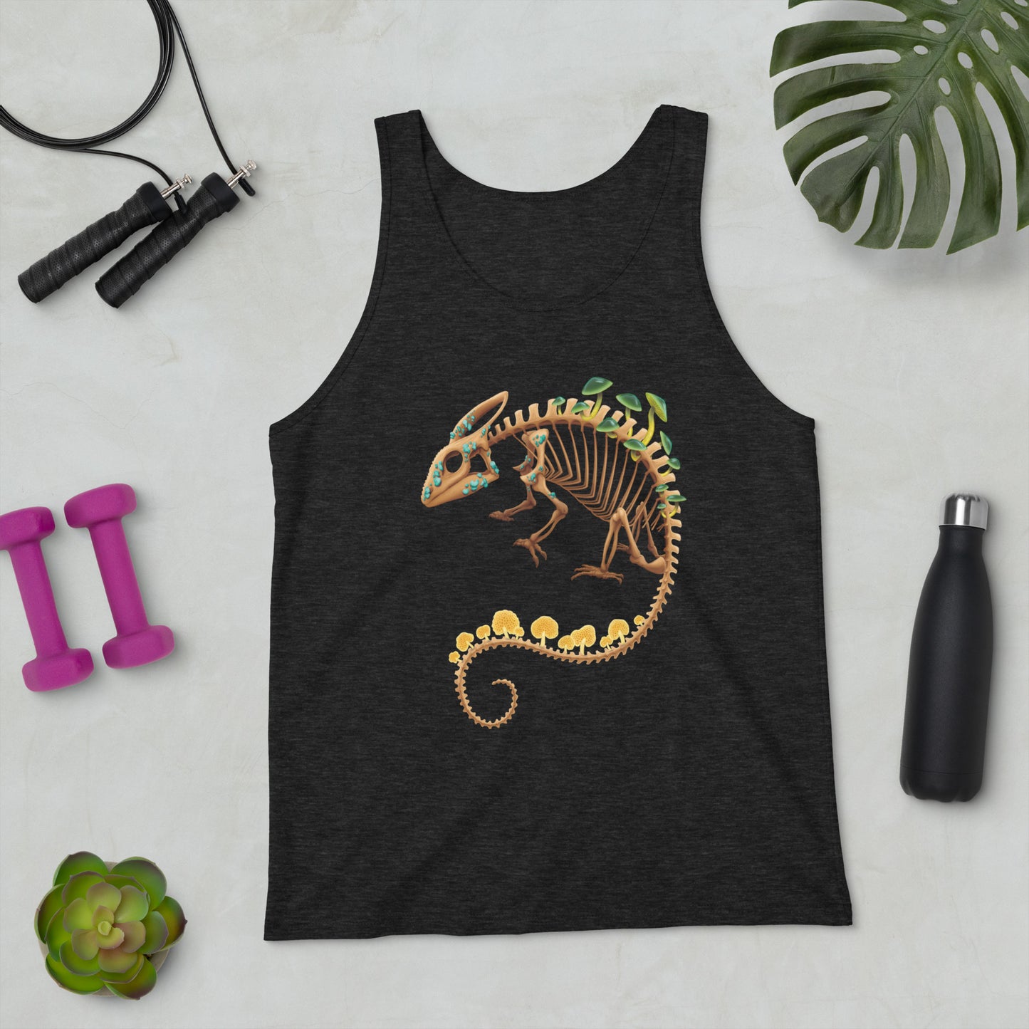 Fungal Chameleon Skeleton - Unisex Tank Top