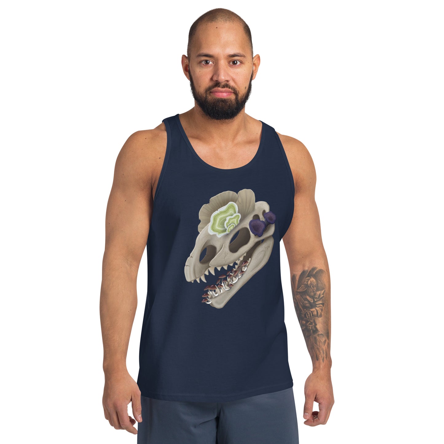 Fungal Dilophosaurus Skull - Unisex Tank Top