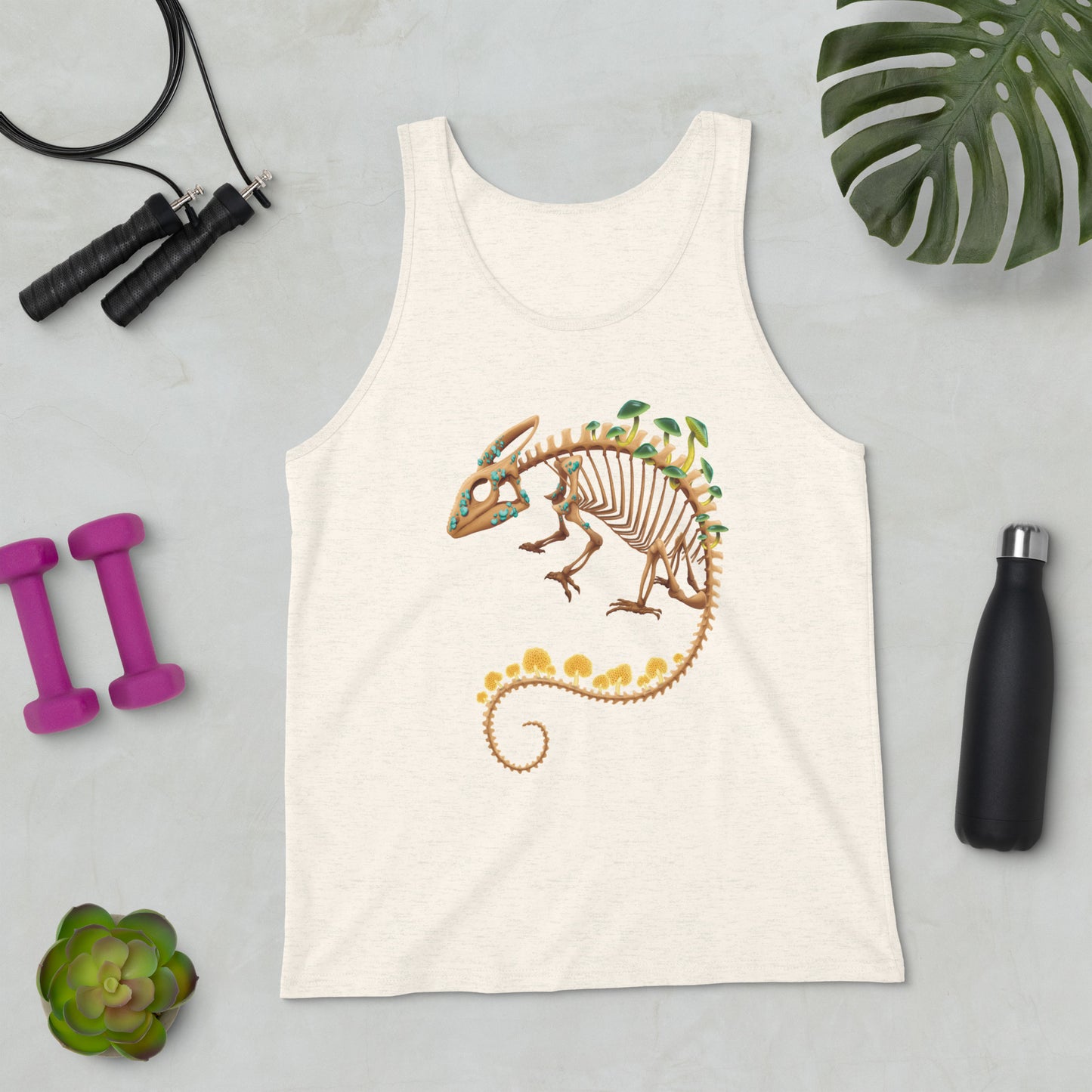 Fungal Chameleon Skeleton - Unisex Tank Top