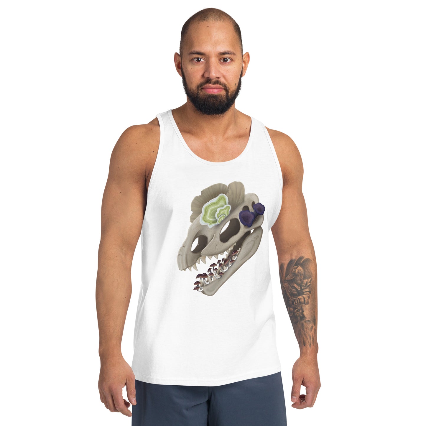 Fungal Dilophosaurus Skull - Unisex Tank Top