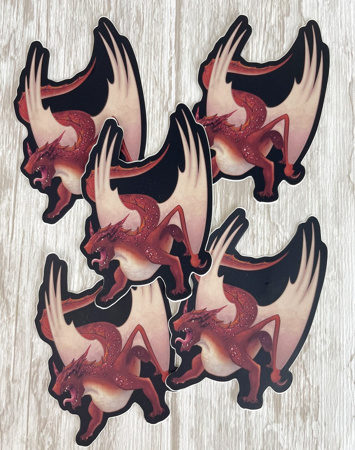 Cinnabar Mineral Dragon - Matte Die Cut Sticker