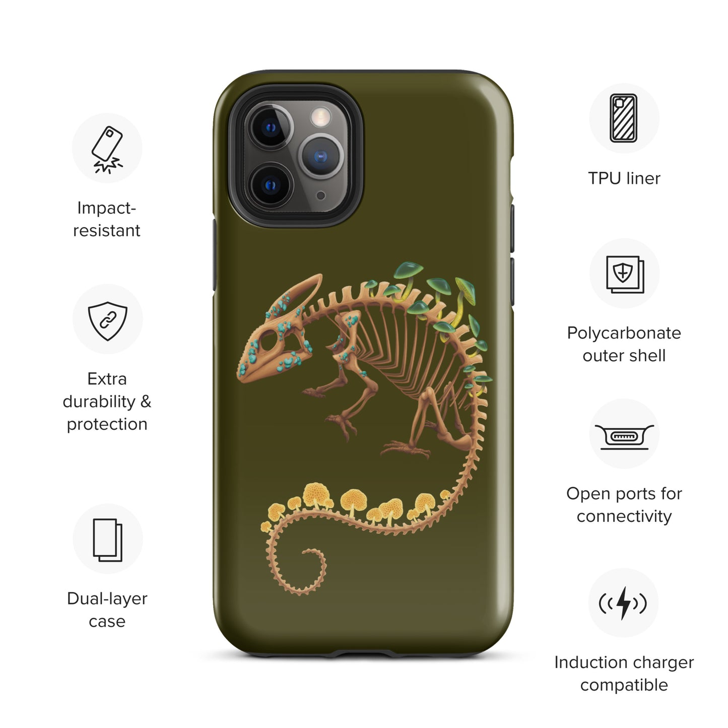 Fungal Chameleon Skeleton - Tough Case for iPhone®