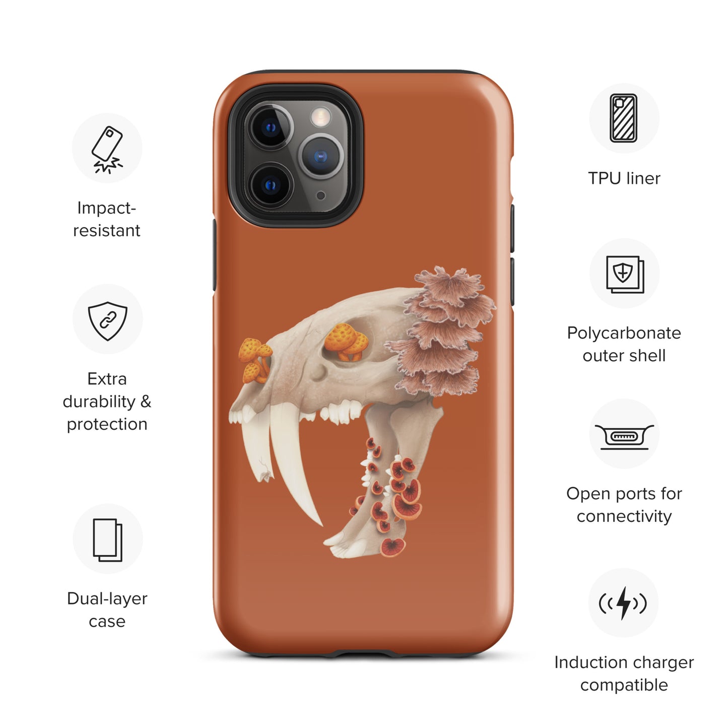 Fungal Sabertooth Skull - Tough Case for iPhone®