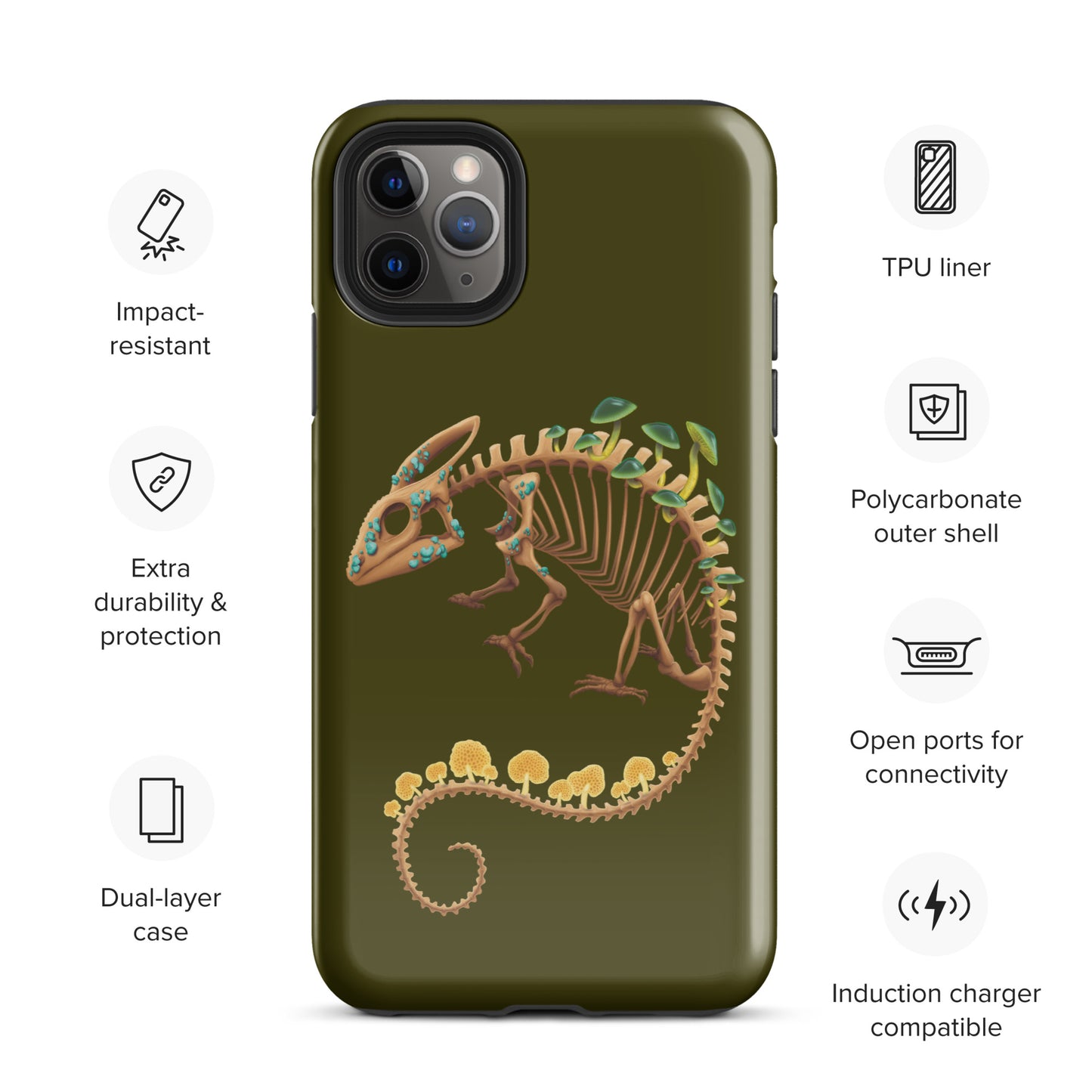 Fungal Chameleon Skeleton - Tough Case for iPhone®