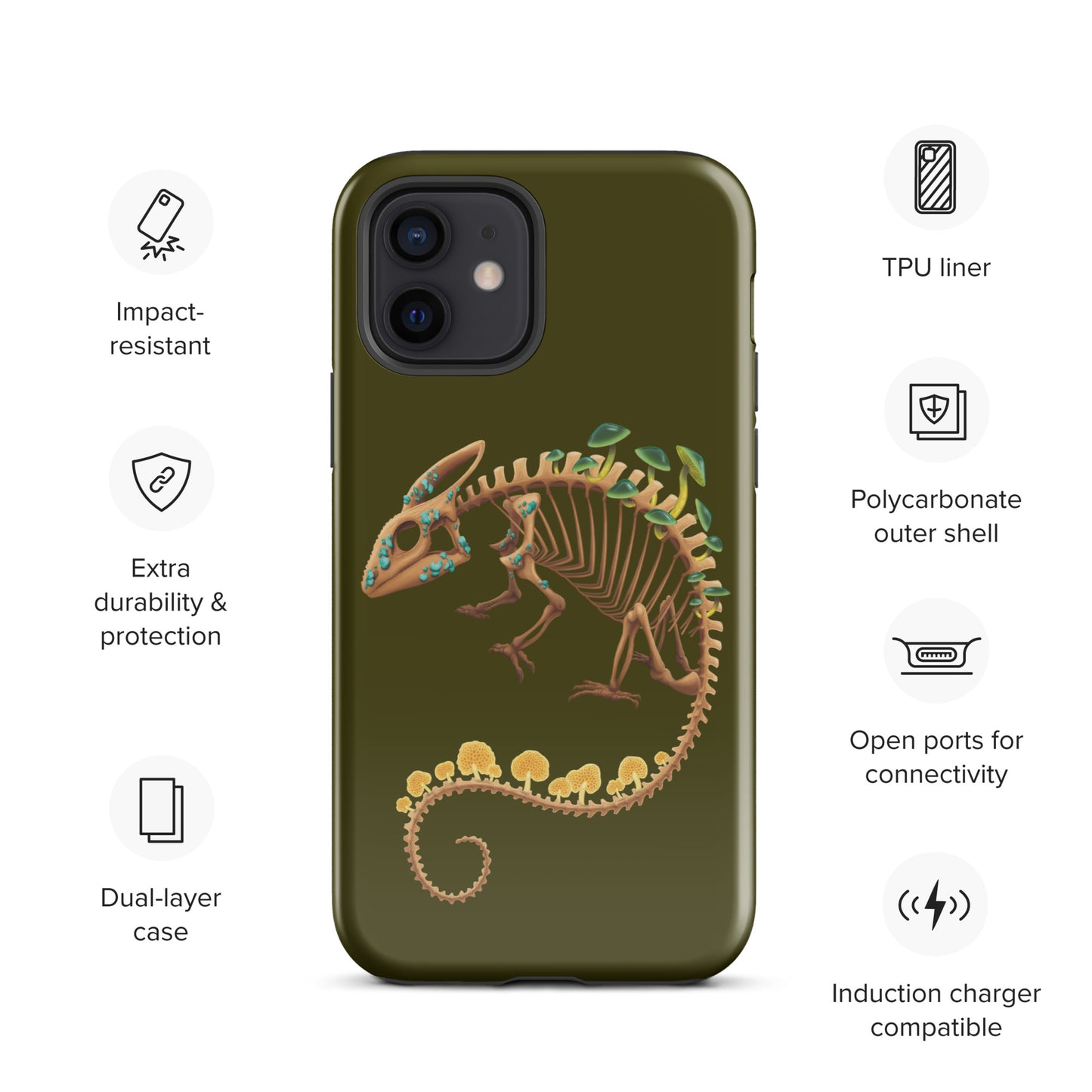 Fungal Chameleon Skeleton - Tough Case for iPhone®